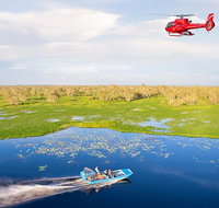 Mary River Wetlands Helicopter and Airboat Adventure from Darwin