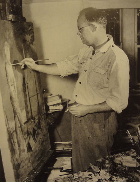 Russell Drysdale Easel Sculpture - Sydney Tourism 1