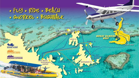 Scenic Flight - Great Barrier Reef, Heart Reef, Whitehaven Beach & Hill Inlet! - Sydney Tourism 0
